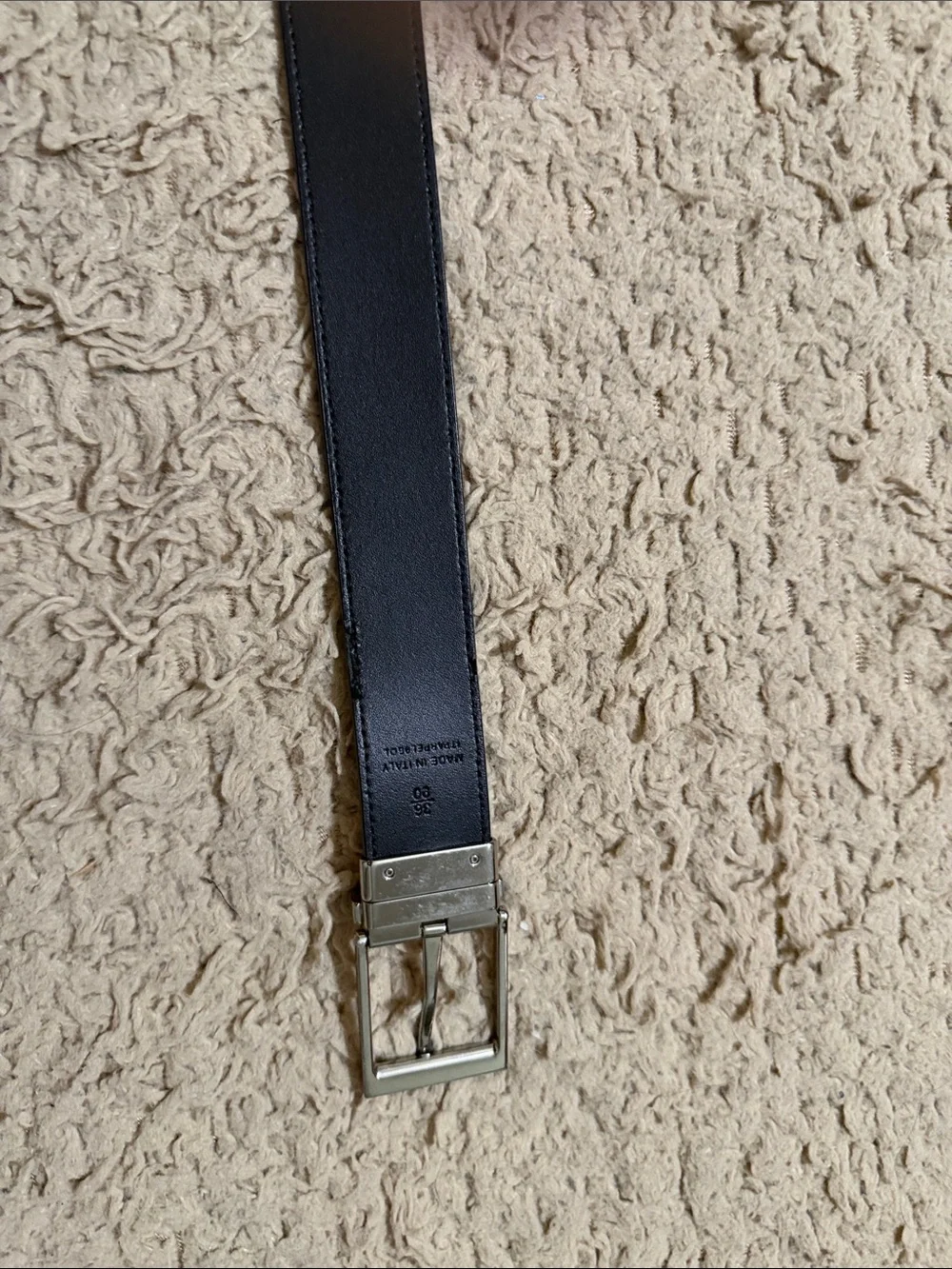 Burberry Men’s Birch Brown Reversible Belt — Size 36/90